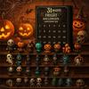 ABKS-Horror Collectible Included 31 Nights Of Fright Halloween Countdown Box-2025 Advent Calendar With 31 Spooky Figurines