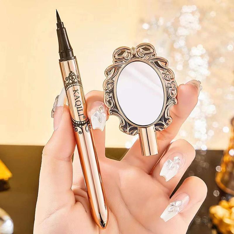 

Мягкий тонкий карандаш для подводки глаз с зеркальцем, быстросохнущий, стойкий, черный, водостойкий, корейский макияж, подводка для глаз, инструмент для красоты и косметики
