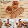 Hardness Rattan Wicker Woven Serving Baskets Handwoven Household Drain Chopstick Fork Spoon Holder 7 Styles