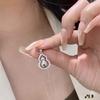 Flash Diamond Gourd Necklace Female Ins Niche Simple Dream Round Collarbone Chain