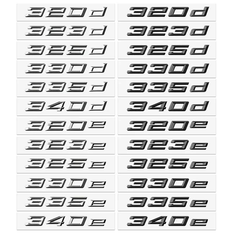 XOFDE1 E60 New 316i 318i 320i 335d 340d 320e 323e 325e ABS Trunk Boot Emblem Letter Badges Car Logo for BMW M 3-series Glossy Black Ac
