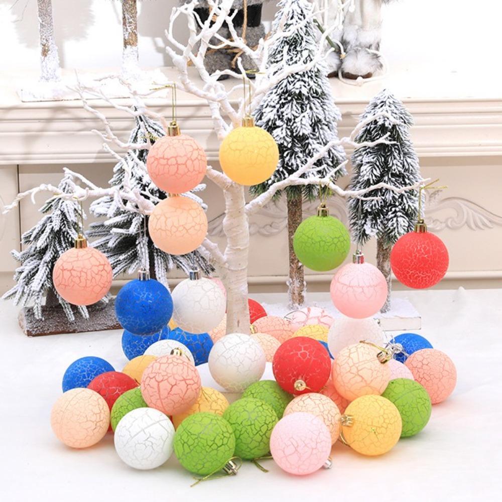 6Pcs Decoration Christmas Tree Pendant Crack Xmas Tree Hanging  Holiday Party