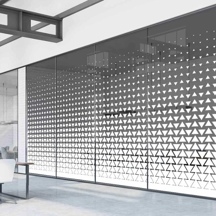 Frosted Glass Lattice Window & Door Privacy Sticker for Office and Café Decor