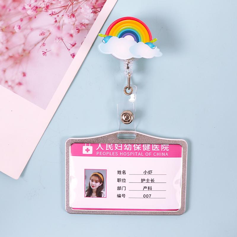 Cartoon Nurse Doctor Hospital Medical Keychains Retractable Brooch Badge Reel Clip ID IC Name Card Holders Gifts
