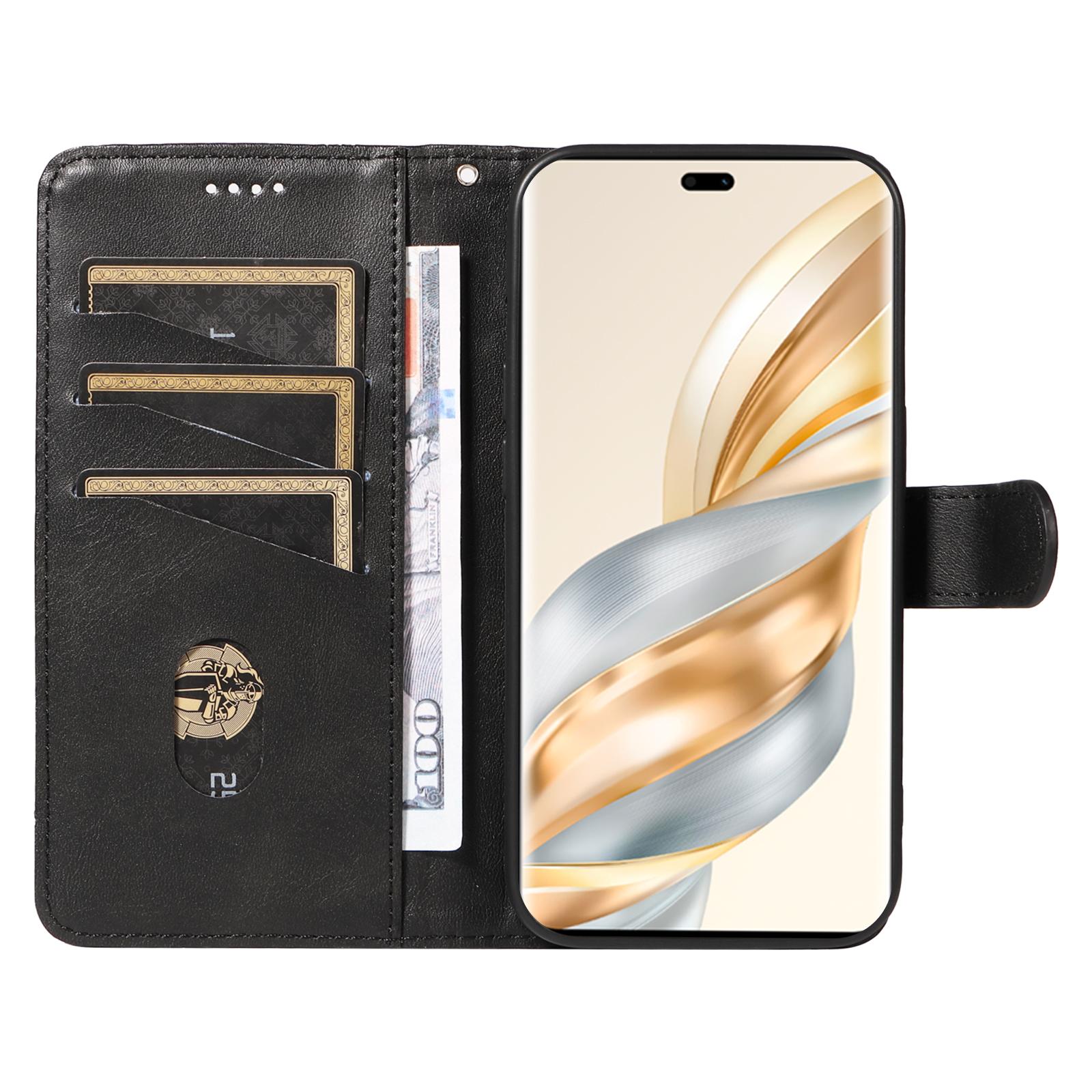 

For Honor X60 Pro 5G/Magic7 Lite 5G/X9c 5G Wallet Phone Case T-Shape Lines Leather Cover Light Purple