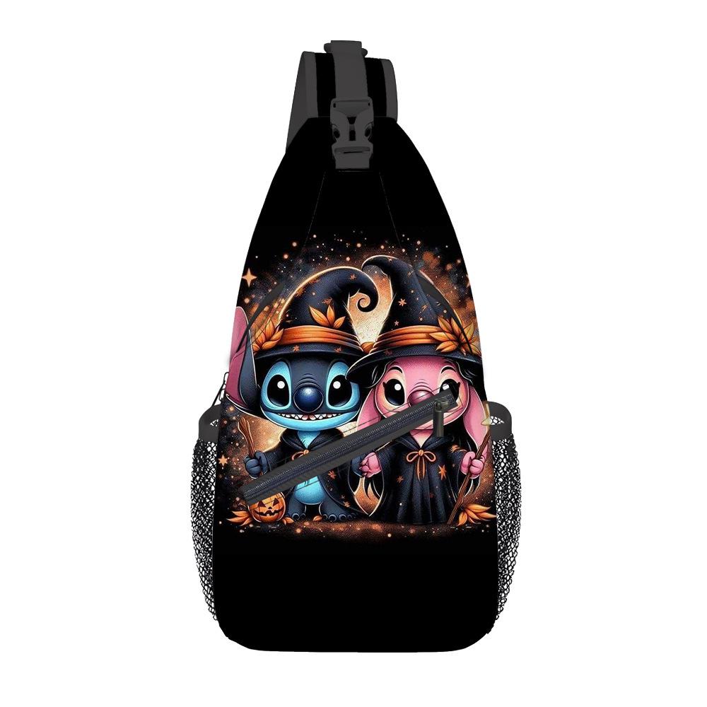 Breast Bag Women'S Fashion Oxford Cloth Cartoon Shoulder Messenger Bag Large Capacity Cycling Breast Bag