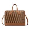 Bally Letter Logo Triangle Flag Print Zipper Leather Shoulder Crossbody Briefcase Men bags Brown 6304548