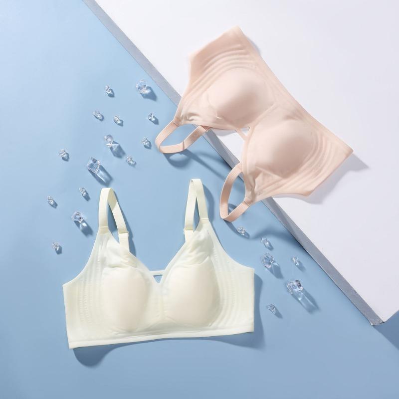 Women Seamless Wirefree Push Up Bra Comfortable Gathering Breathable Anti Sagging Lingerie