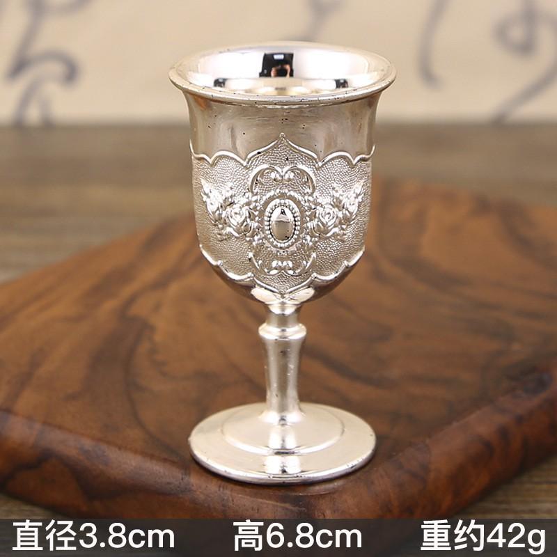Elegant European Style Zinc Alloy Shot Glass Set Vintage Decorative Drinking Cup Home Bar Whiskey Liqueur