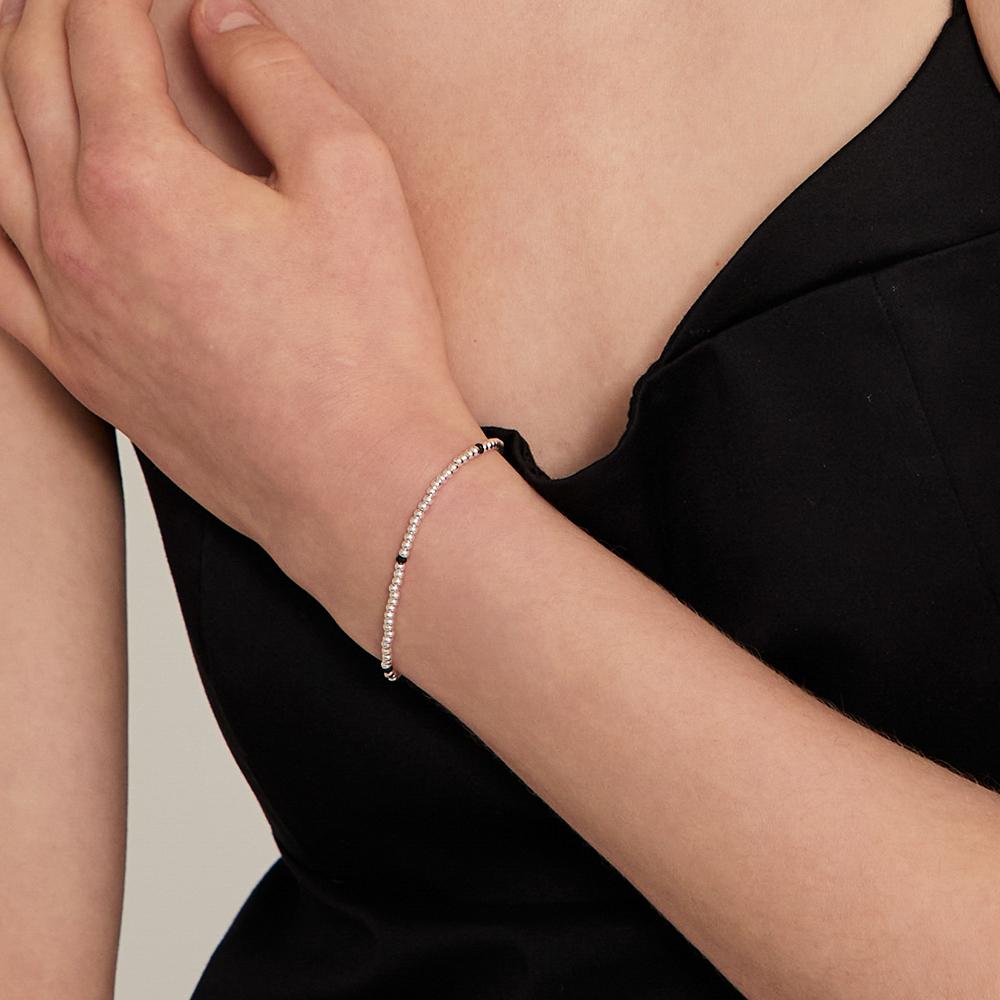 Lunne Silver 925 Black Spinel Glow Bracelet #Lsb25