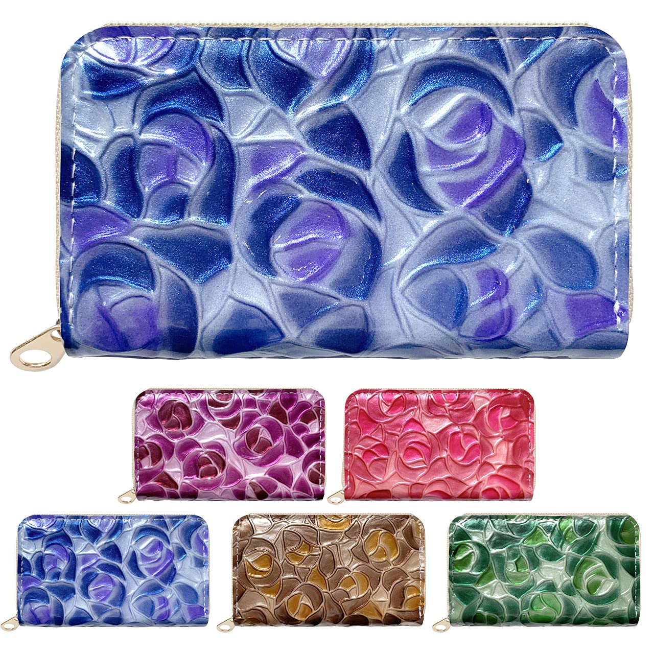 

Genuine Leather Coin Round Zipper Small Coin Stained Glass Blue [leo&aoi] Case, Pouch, Wallet, Purse, Compact, Simple, Leather, Cowhide, Women s, синій