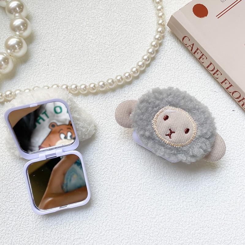 

Mobile Phone Airbag Holder Ins Wind Plush Cute Lamb Student Portable Mirror Sticker Stable Desktop Drama Watching Tool