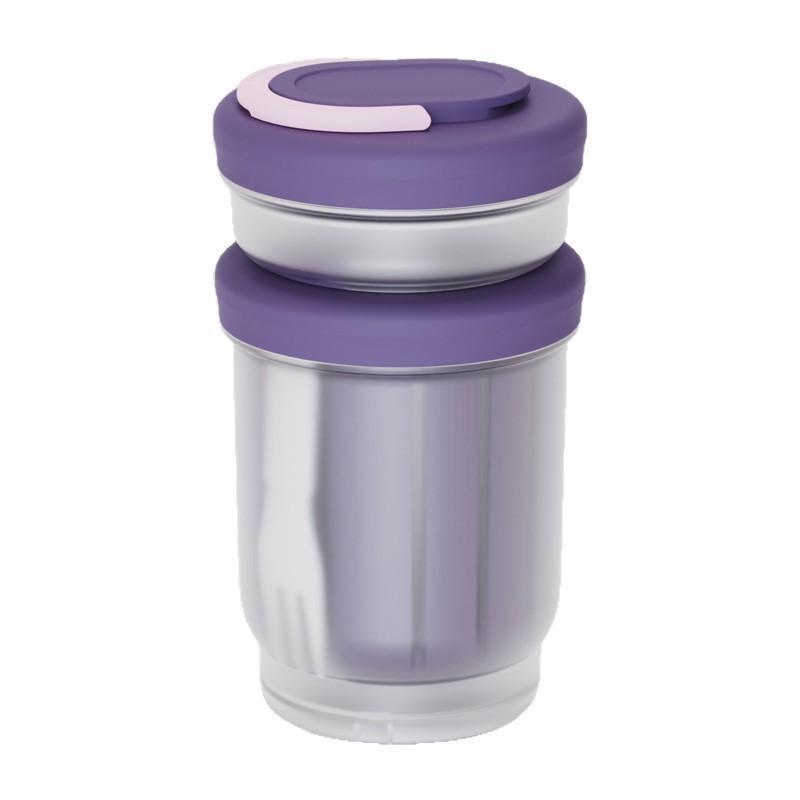 Hot Sale INS Style Leak Proof Storage Cup Draining Type Folding Handle Fork For Salad Breakfast School Office Picnic Carry