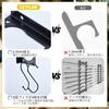Goture Iron Rod Holder or Ceiling Mountable for Full Space Rod Weight No Assembly Includes Holds Set 10 Wall-Mounted [Wall Utilization] Multi-Function