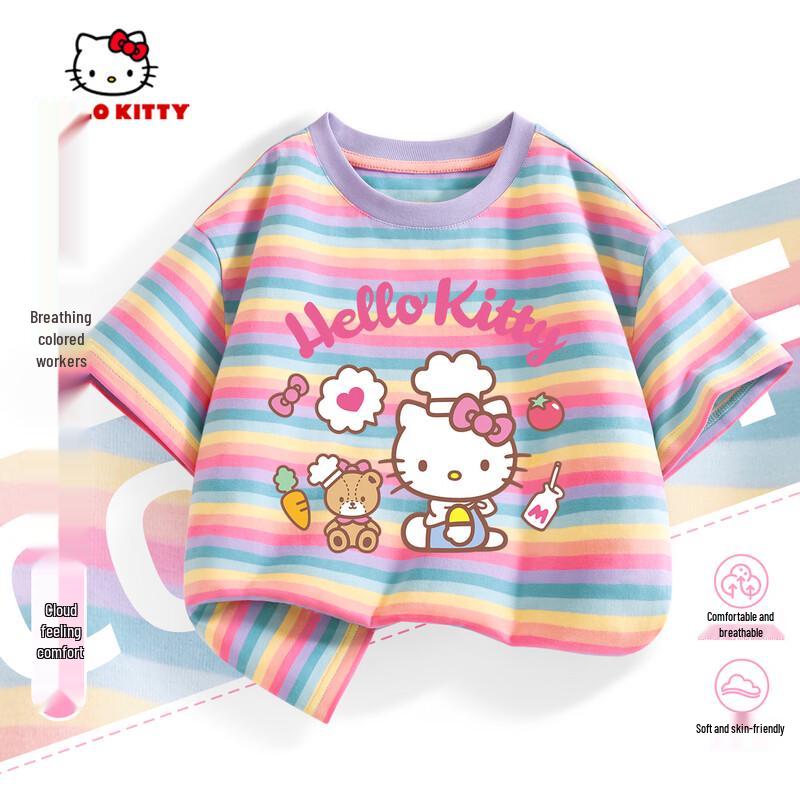 Hello Kitty Girls  Graphic Short Sleeve T-Shirt 160