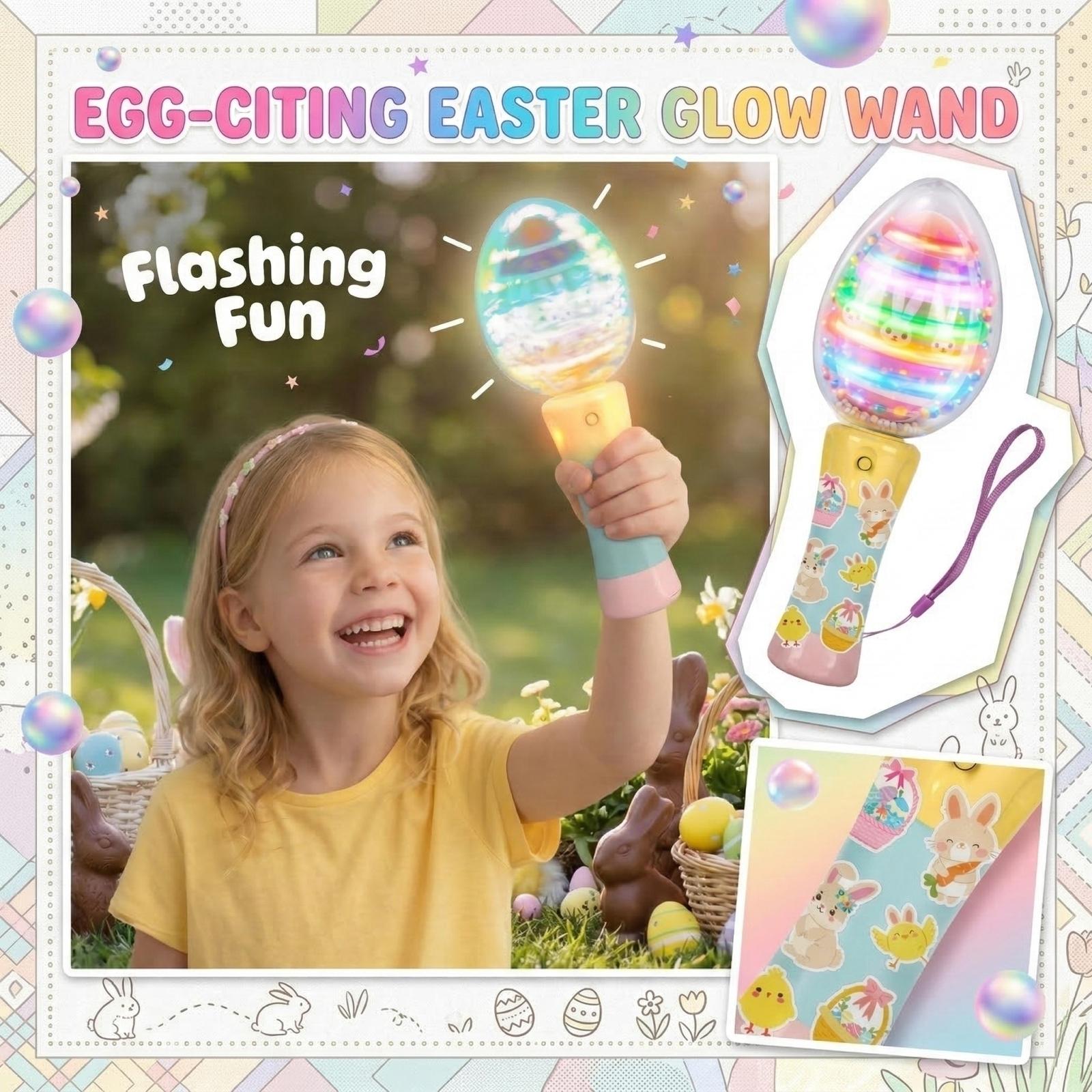 

Easter Egg - Personalized Egg-Shaped Toy With Light-Up Tip, Battery-Powered Flashing LED Glow Stick For Egg Hunts & Costumes One Size