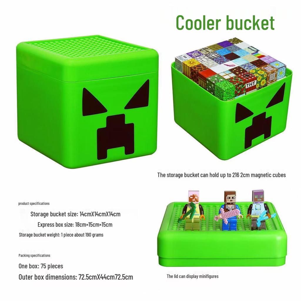 Magnetic Iron Building Blocks - Mini Educational Toy for Boys with Storage Box
