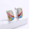 Fashion Earrings for Women's Irregular Color Epoxy Women's Earrings Simple Bridal Jewelry Handmade Enamel Earrings