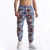 Sommer Baumwolle Leinen Herren Lässige Kordelzug Grafikdruck Boho Tribal Vintage Hose Outdoor-Aktivitäten Hose Running Jogger