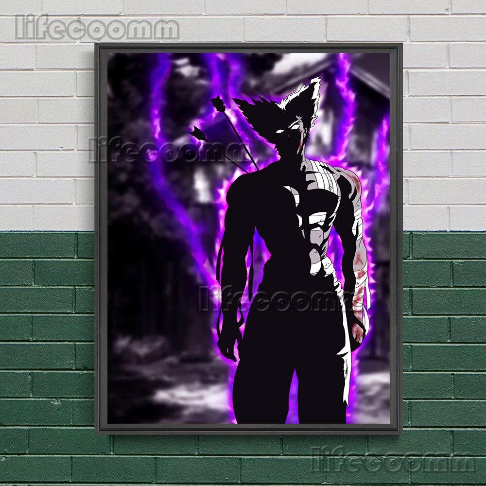 

Hero Hunter Garou Wall Art Canvas One Punch Man Animation Poster Print for Living Room Decoration Unframed 21cm×30cm NoFrame