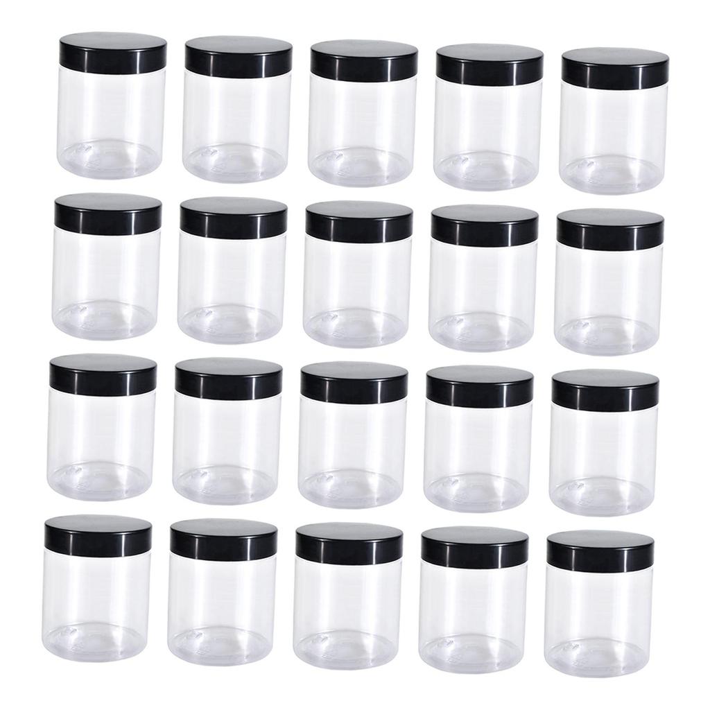 Empty Pet Jar with Lid Multipurpose Storage Bottle Slime Cosmetics Container