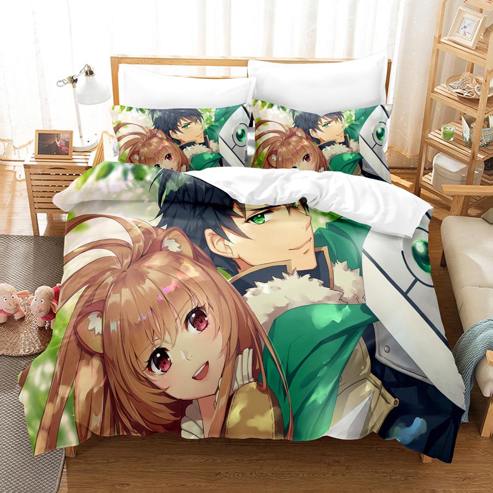 New Anime The Rising Of The Shield Hero Bedding Sets Duvet Cover Set With Pillowcase Twin Full Queen King Bedclothes Bed Linen