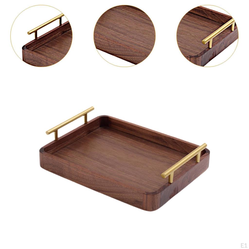Holztablett, Serviertablett, für Zuhause, dekorativ, Mehrzweck-Schreibtisch, Aufbewahrungslösung, Schminktisch