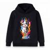 Kids Boys Girls Pullover Hoodie Cute Colorful Splash Black White Cat Print Casual Soft Hooded Sweatshirt for Daily Wear