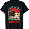 Coder Programmer Cat Lover Dad I Like Cats Coding T Shirt