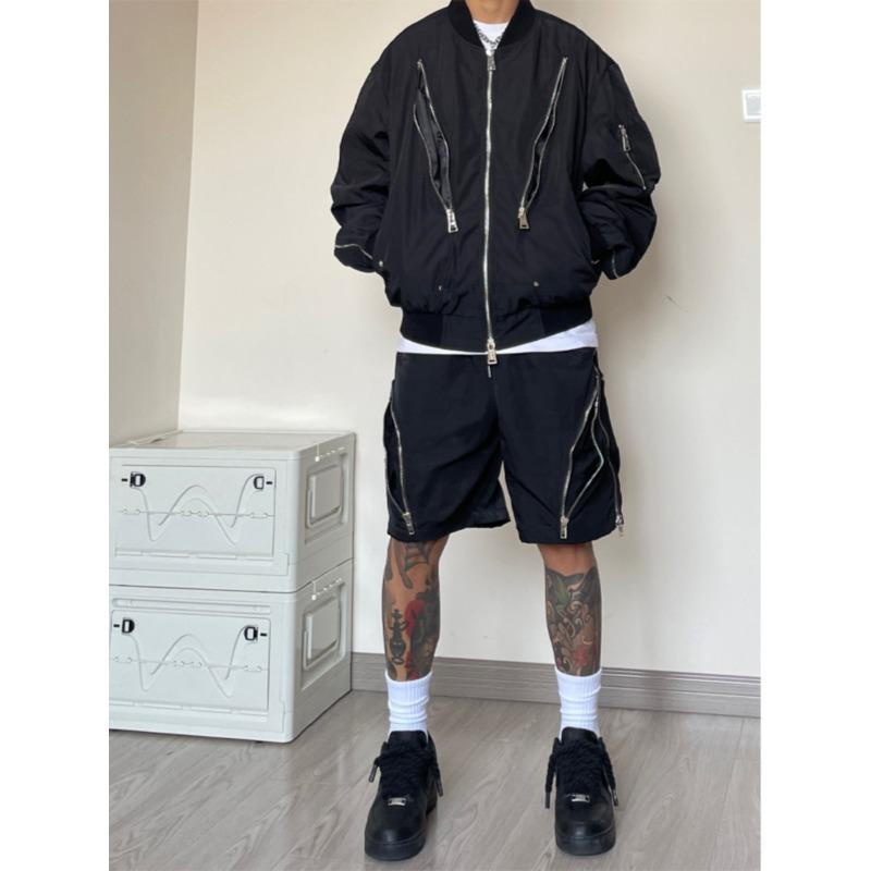 Summer Thin American Style Trousers Cargo Shorts Zipper Functional Pants Casual Shorts