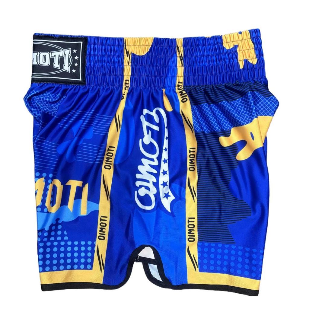 Blue Camouflage Muay Thai Kickboxing Boxing MMA UFC Casual Shorts Gym Sport Unisex Men Women Workout Quick Dry Print Elastic High Waist Training