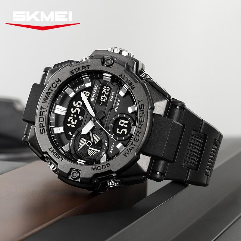 Skmei Electronic Watch Multi-function Student Watch Waterproof Sports Men's Electronic Watch Trend Dual Display Watch
