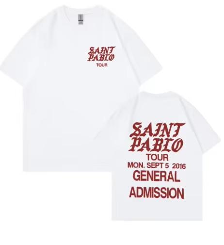 Rap-Sänger Tour Konzert Letterprint T-Shirt Für Unisex Und Unisex Popmusik Retro Und Locker Geschnittenes Kurzarm-T-Shirt