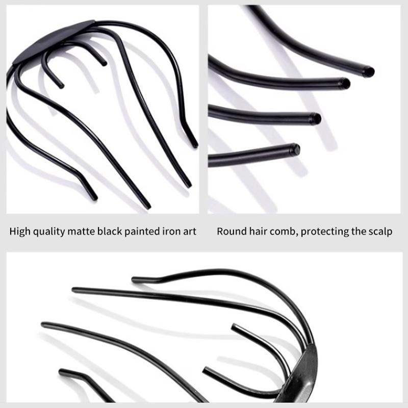 1Pcs Girls Black Metal Hair Fork Clip For Women Hair Pin Combs Messy Bun Hairpin Clip Side Combs Updo Sticks Hair Styling Tool