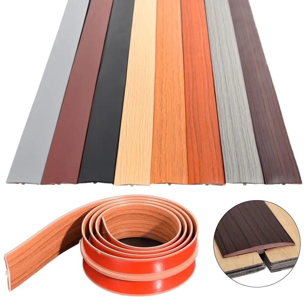 1PC 2M/78.74in Durable Carpet To Tile Floor Transition Strip Self Adhesive T-Molding Edging Trim Strip Laminate PVC Threshold Co