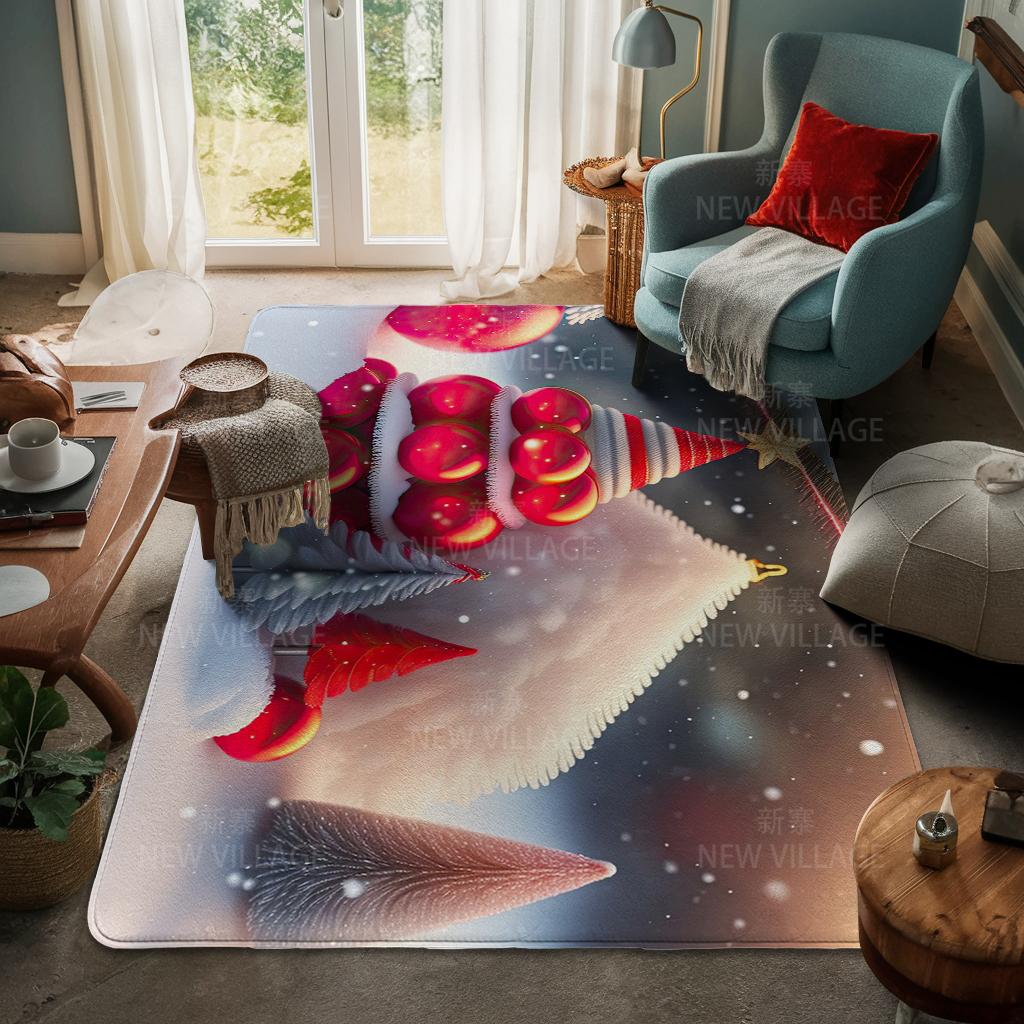 Hauseingangsteppich Fußmatte Haustür Wohnzimmer Bad Fuß Badezimmer rutschfest wasserabsorbierend Teppiche Bad Frohe Weihnachten Winter