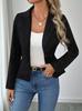 2026 Autumn Women's Slim Fit Long Sleeve Solid Color Blazer Jacket