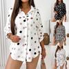 Hot Selling Autumn New Women Printed Long Sleeve Loose Casual Shirt