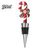 Snowman Wine Corks Christmas Bottle Stopper, Stainless Steel Reusable Cork, Decorative PVC Cartoon Party Favors Toppers Design, Airtight Sealing Plugs