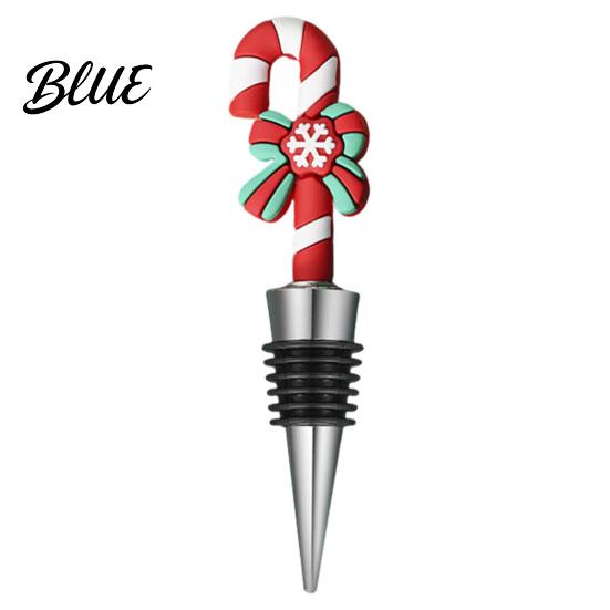 Snowman Wine Corks Christmas Bottle Stopper, Stainless Steel Reusable Cork, Decorative PVC Cartoon Party Favors Toppers Design, Airtight Sealing Plugs