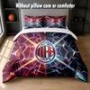 AC Milan Design Bed Bedding Set 1 Duvet Cover + 2 Pillowcases Soft Breathable Household Bed Linens