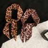 Korean Style Leopard Print Polka Dot Women's Silk Tie Scarf and Headscarf Ribbon