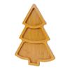 Creative Christmas Tree Shape Wooden Serving Tray For Candy Snacks Nuts Dry Fruits Breakfast Dessert Wedding Party Home Decor