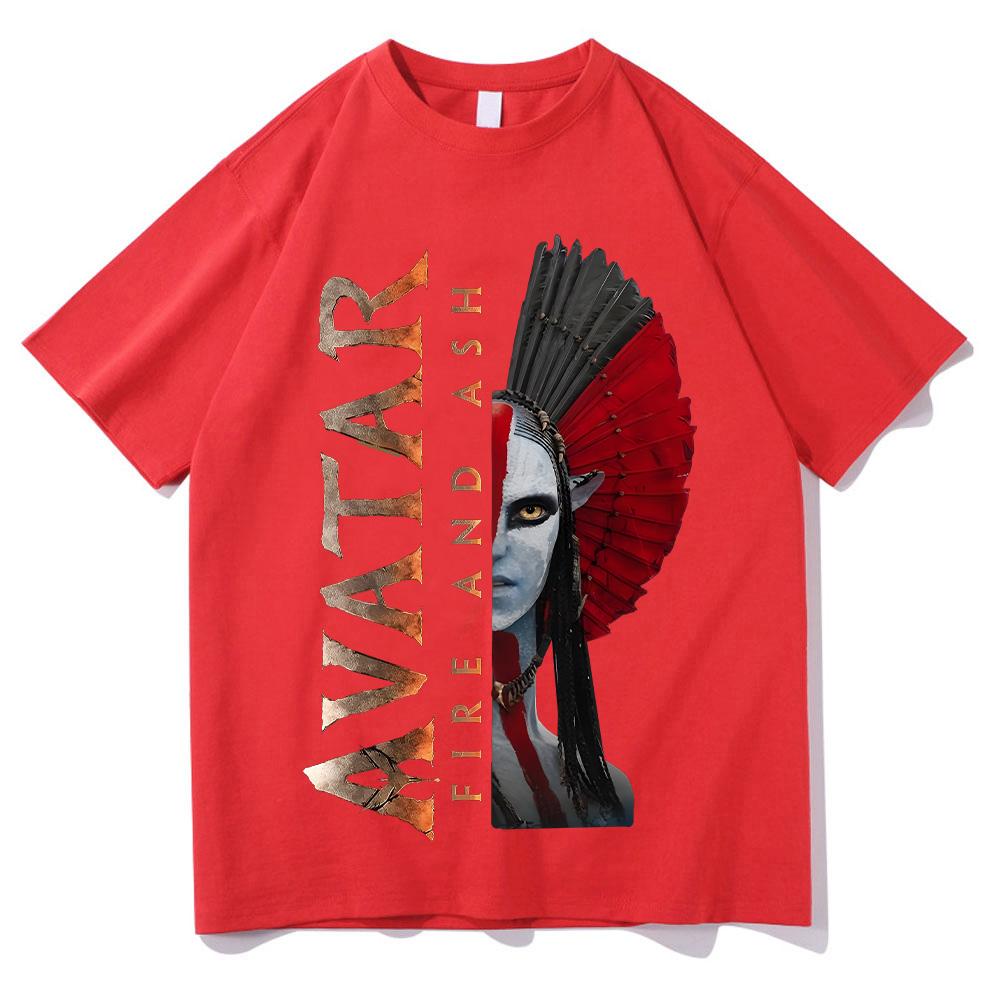 

Бавовняні футболки Pandora Avatar з принтами Avatar Fire and Ash Футболки з графікою Одяг з фільму Аватар Жіночі Чоловічі Нові Модні Футболки XXL червоний