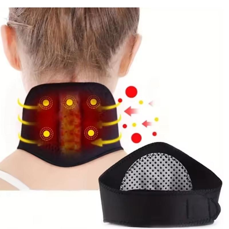 Self-Heating Magnetic Neck Support Brace - Medium Soft Portable Cervical Pillow with Spontaneous Heat Therapy for Tingling, Pain