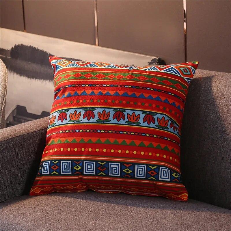 Cushion Cover Sofa Bedroom Pillowcase Decoration Vintage Style Painting Ethnic Bohemian Persian Pattern