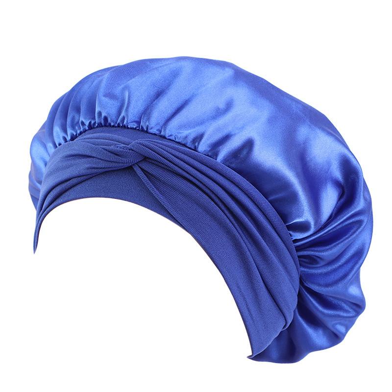 Satin Streamer Round Hat, Nightcap, Women'S Headscarf Hat, Perm And Hair Care Hat Tjm-301-1