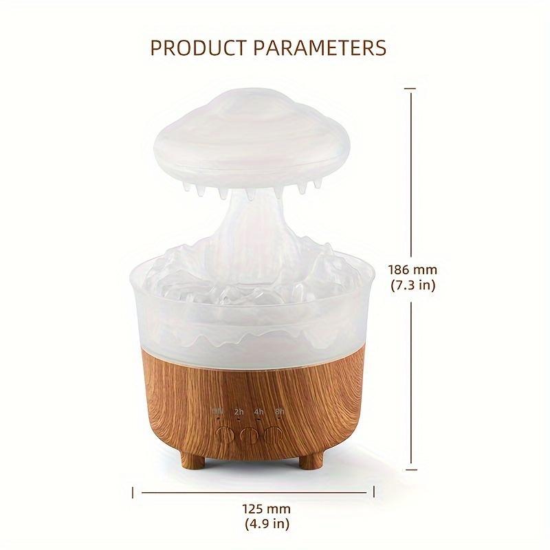 Cloud Shaped Essential Oil Diffuser Without Battery, 1 Piece USB Powered Cloud Rain Humidifier with Remote Control, Creative Co