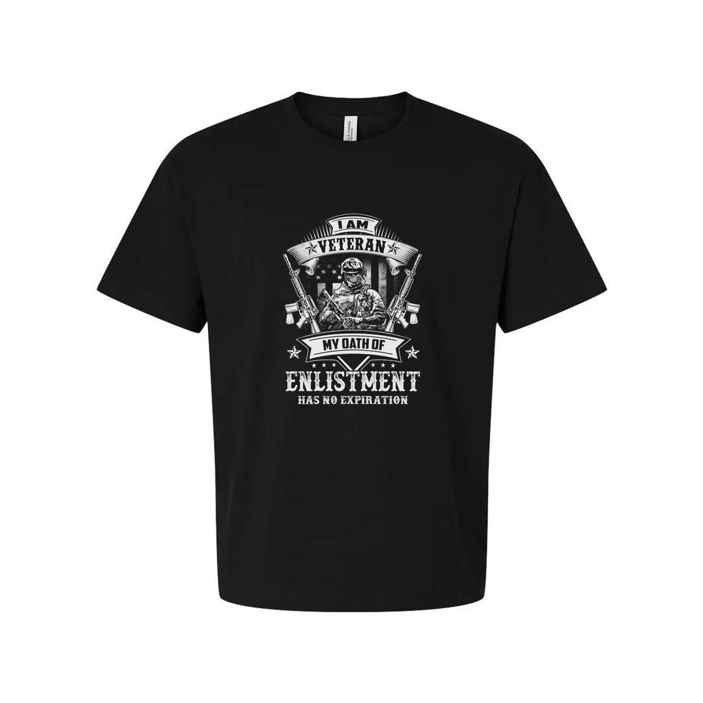 I Am Veteran Unisex Military Graphic Tee Featuring Oath Of Enlistment Has No Exp