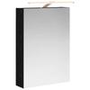 Bathroom Mirror Cabinet Black Oak Effect 50 X 14.5 X 70 Cm